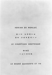 Adrian de Monluc, Le courtisan grotesque, 1974