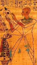 Dtail de : Texte mythologique au nom du pre-du-dieu d'Amon Payser (fragments)